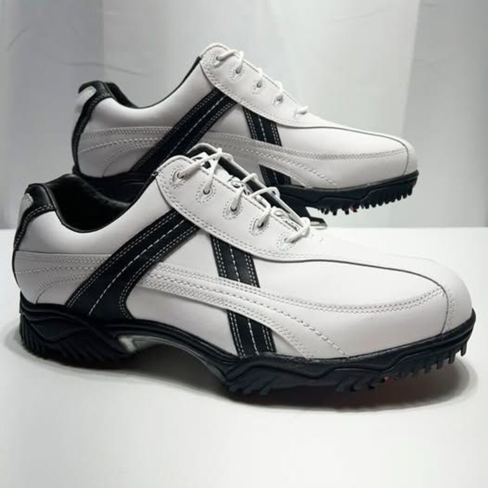 FootJoy Contour Series Men's Cleated Golf Shoes White Black Size 9.5 Wide